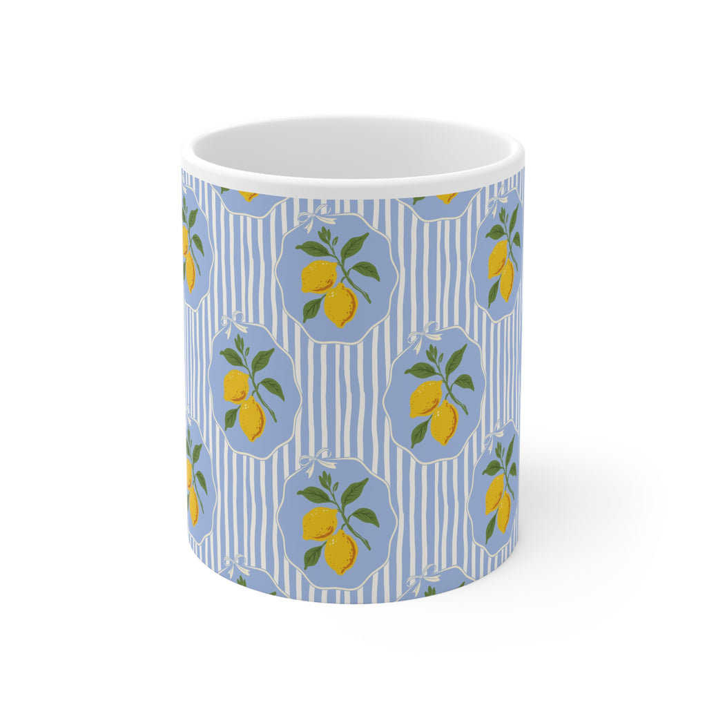 Lemon Pattern Ceramic Mug — 11oz