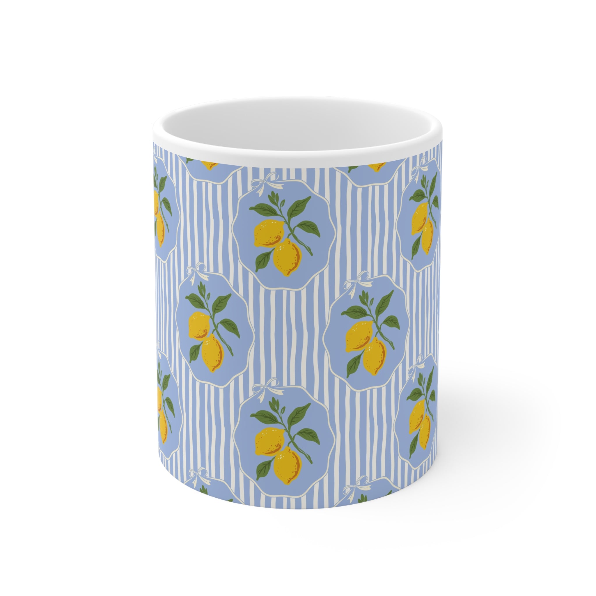 Lemon Pattern Ceramic Mug — 11oz
