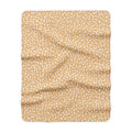 Beige Speckled Sherpa Blanket – Cozy Fawn Dot Throw