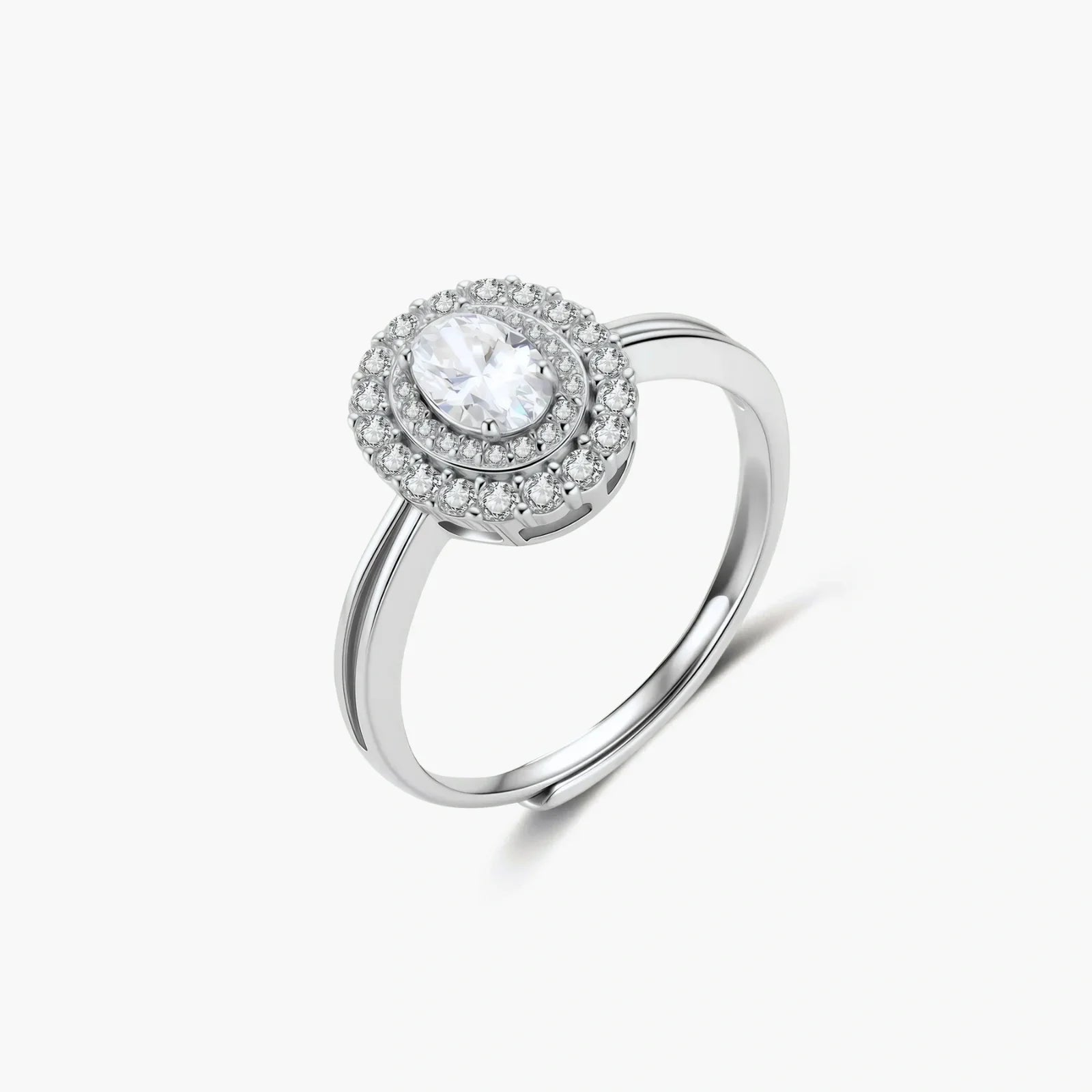 Double Halo Promise Moissanite Ring