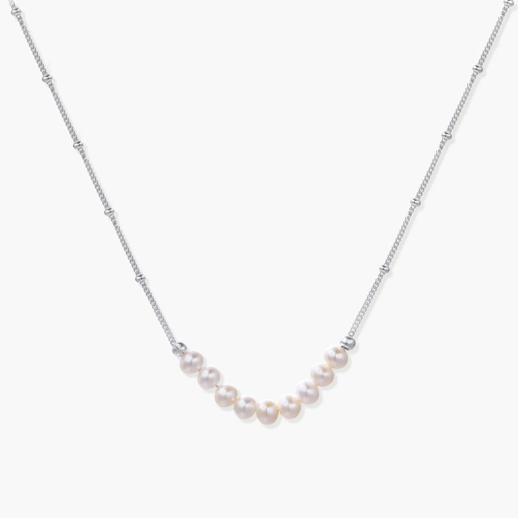 Luna Pearl Arc Necklace