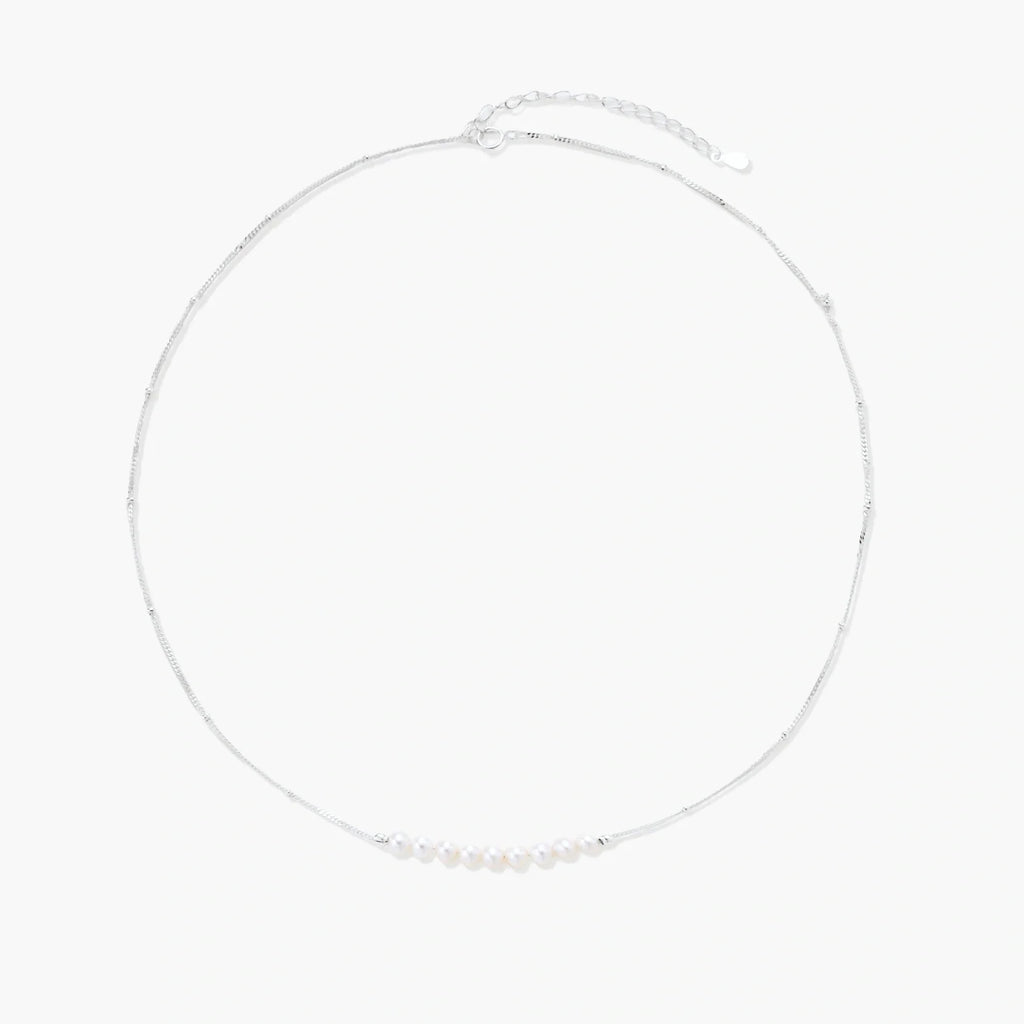 Luna Pearl Arc Necklace