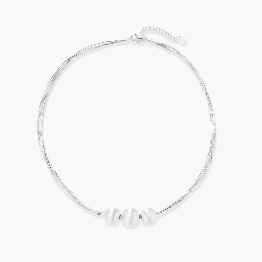 Silver Strand Layers Necklace