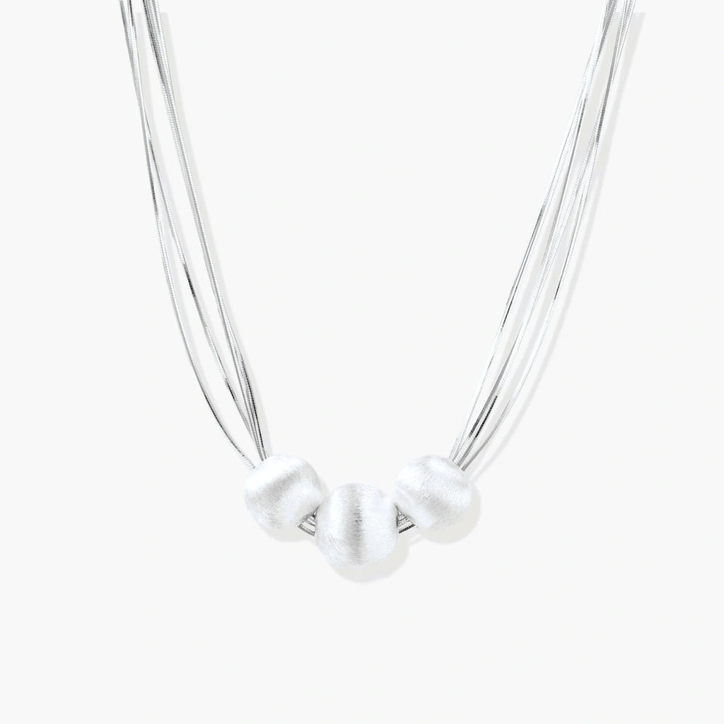 Silver Strand Layers Necklace