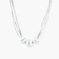 Silver Strand Layers Necklace