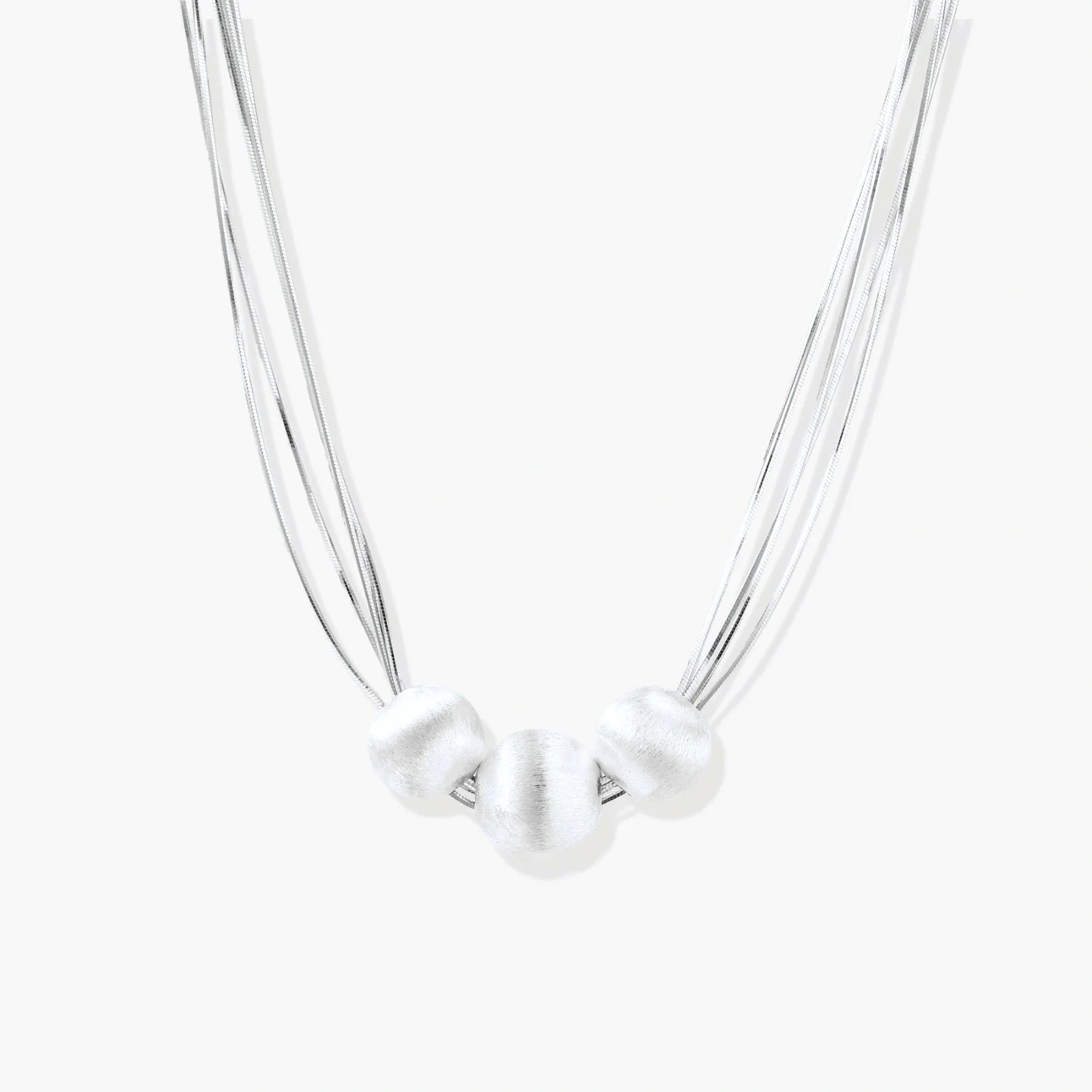 Silver Strand Layers Necklace