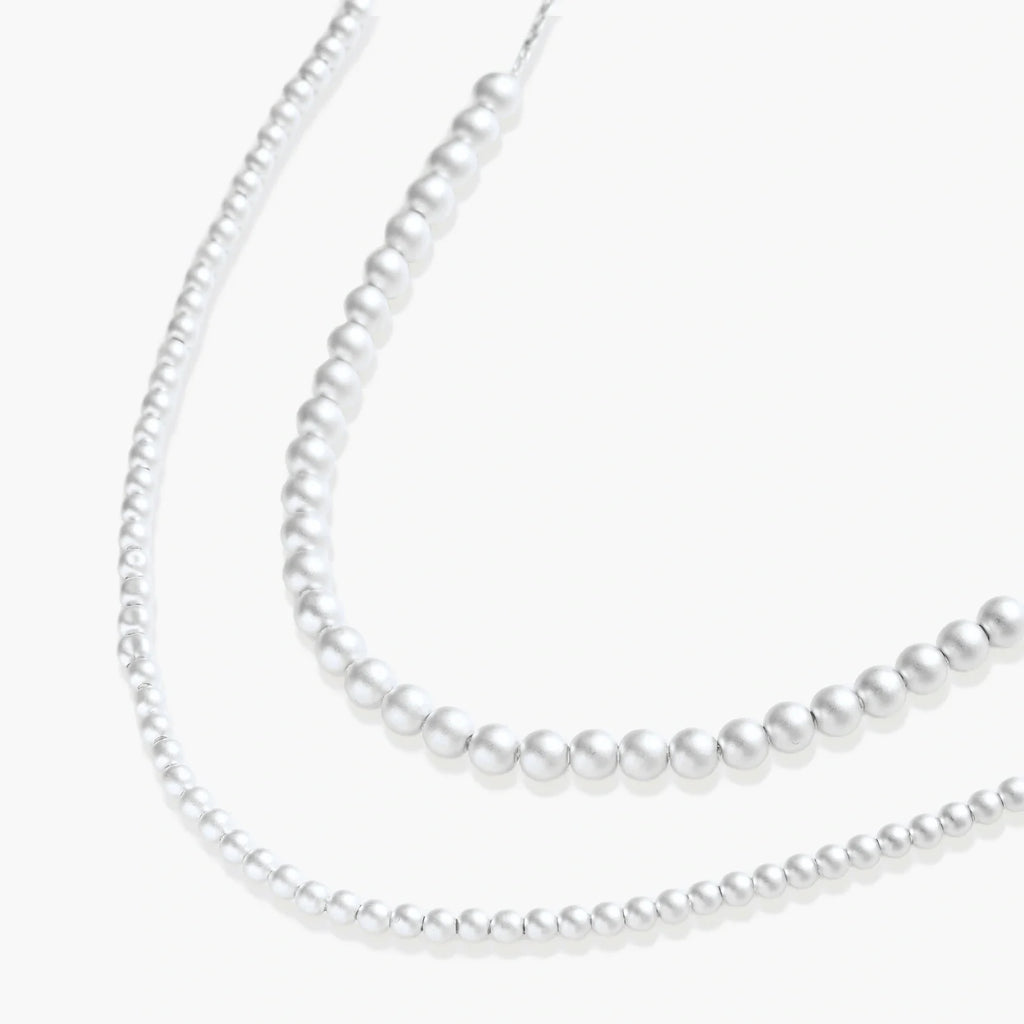 Silver Sphere Gradient Necklace