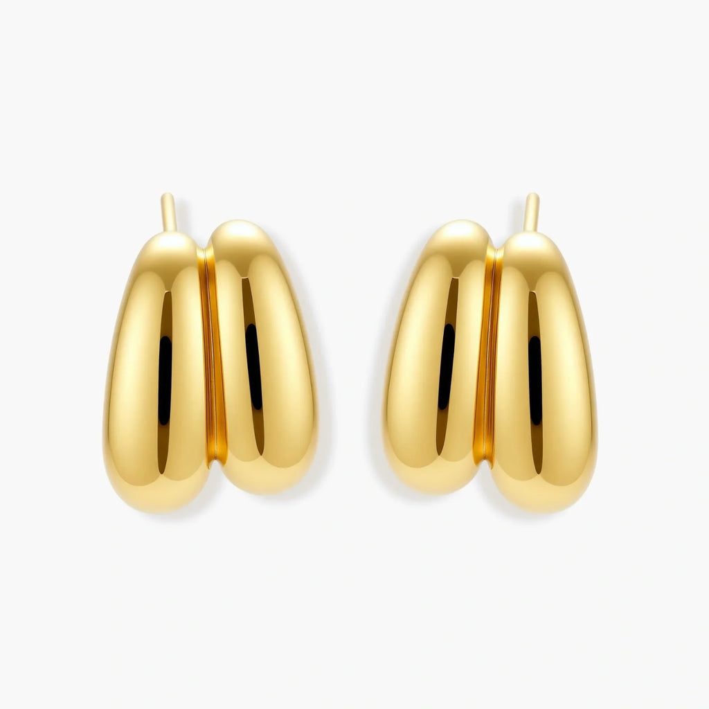 Liquid Gold Sculptural Hoops