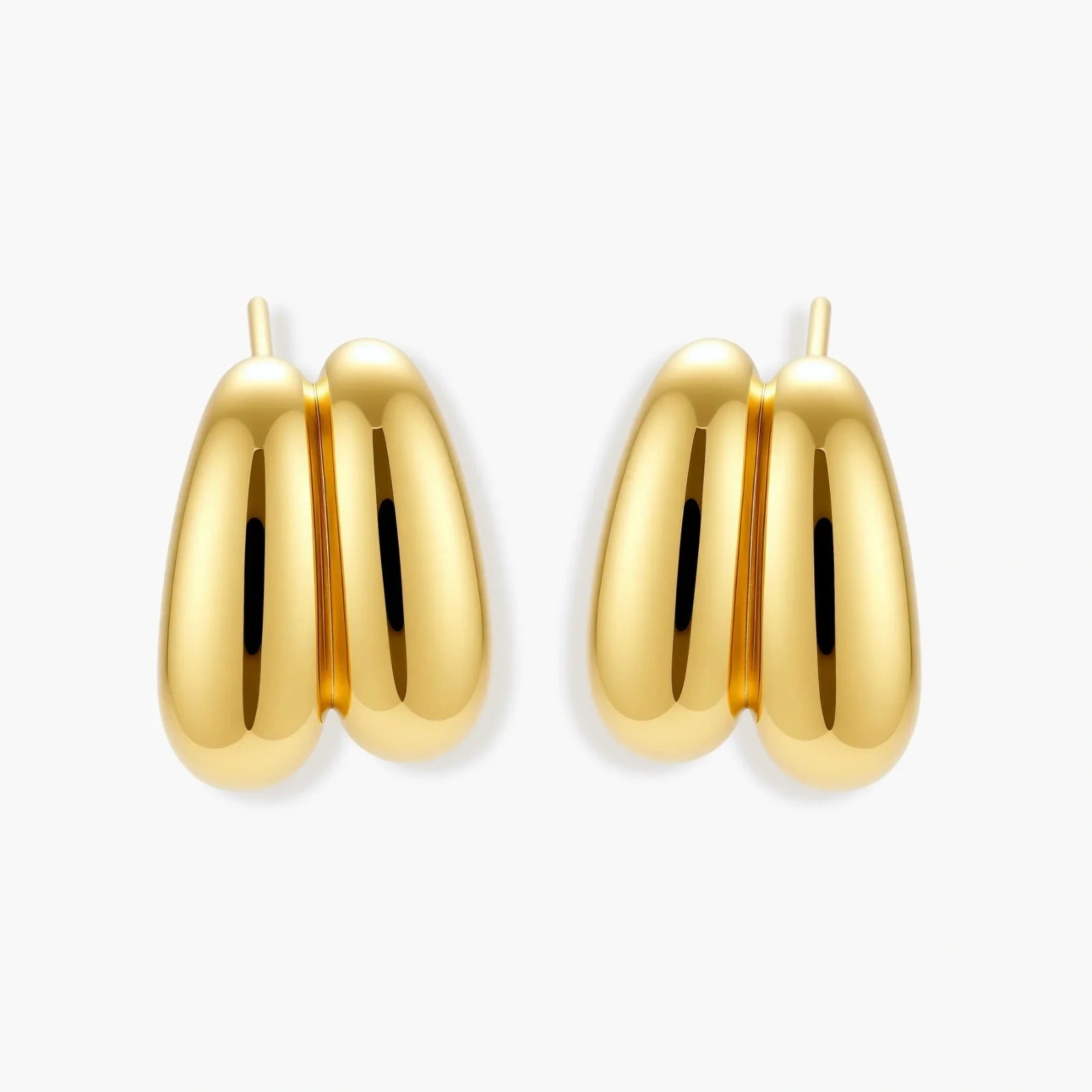Liquid Gold Sculptural Hoops