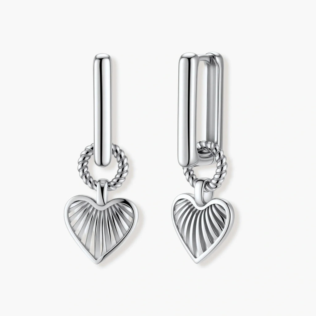 Radiant Heart Huggie Earrings