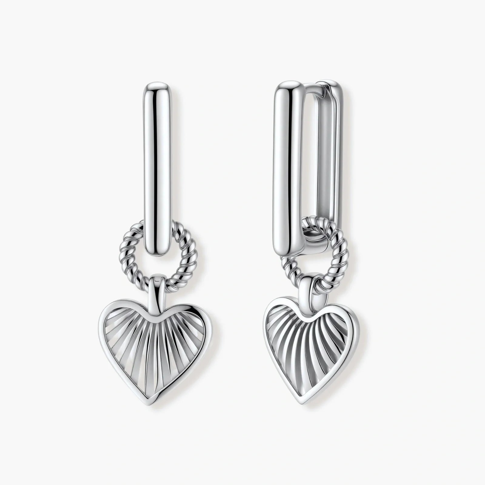 Radiant Heart Huggie Earrings