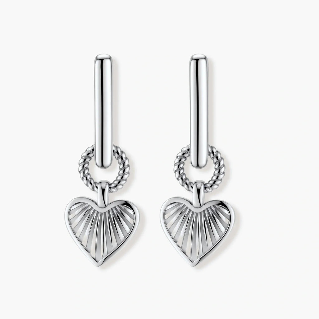 Radiant Heart Huggie Earrings