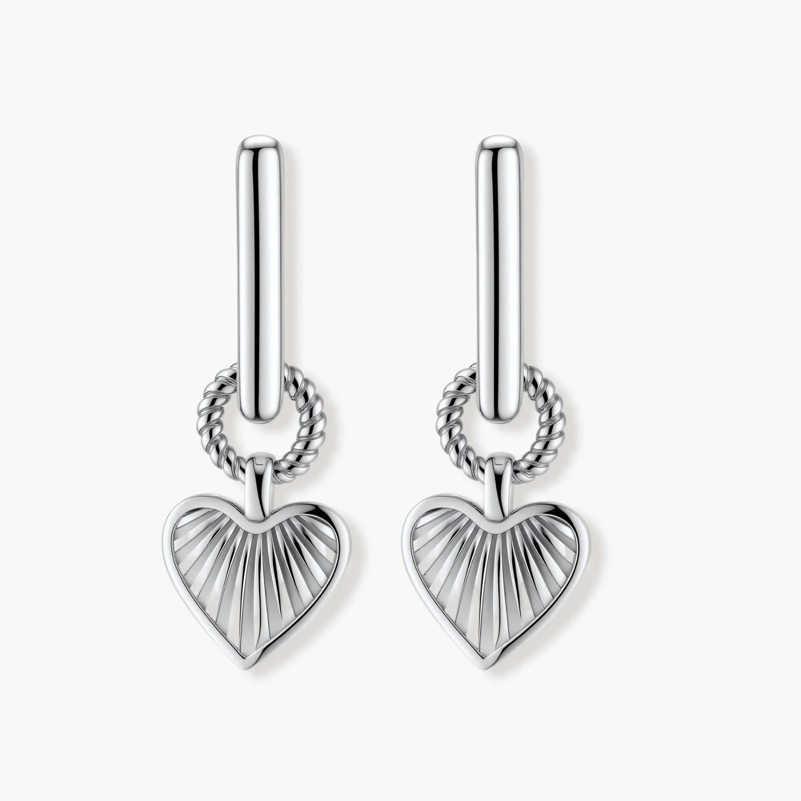 Radiant Heart Huggie Earrings