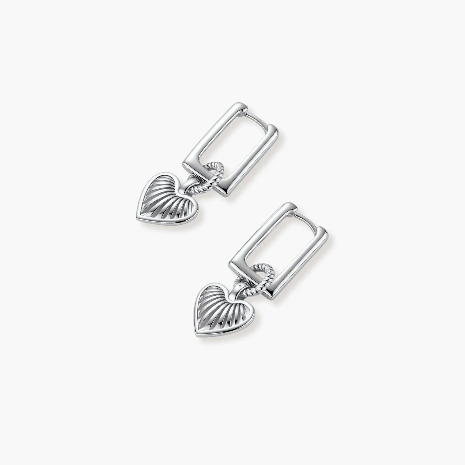Radiant Heart Huggie Earrings