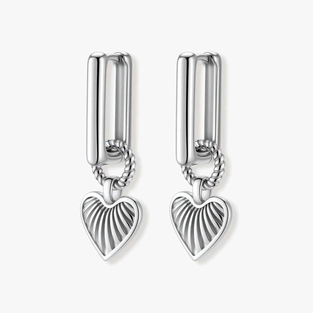Radiant Heart Huggie Earrings