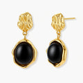Ripple Drop Agate Earrings