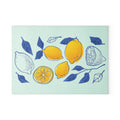 Lemon Grove Glass Cutting Board — Bright Citrus Kitchen Decor