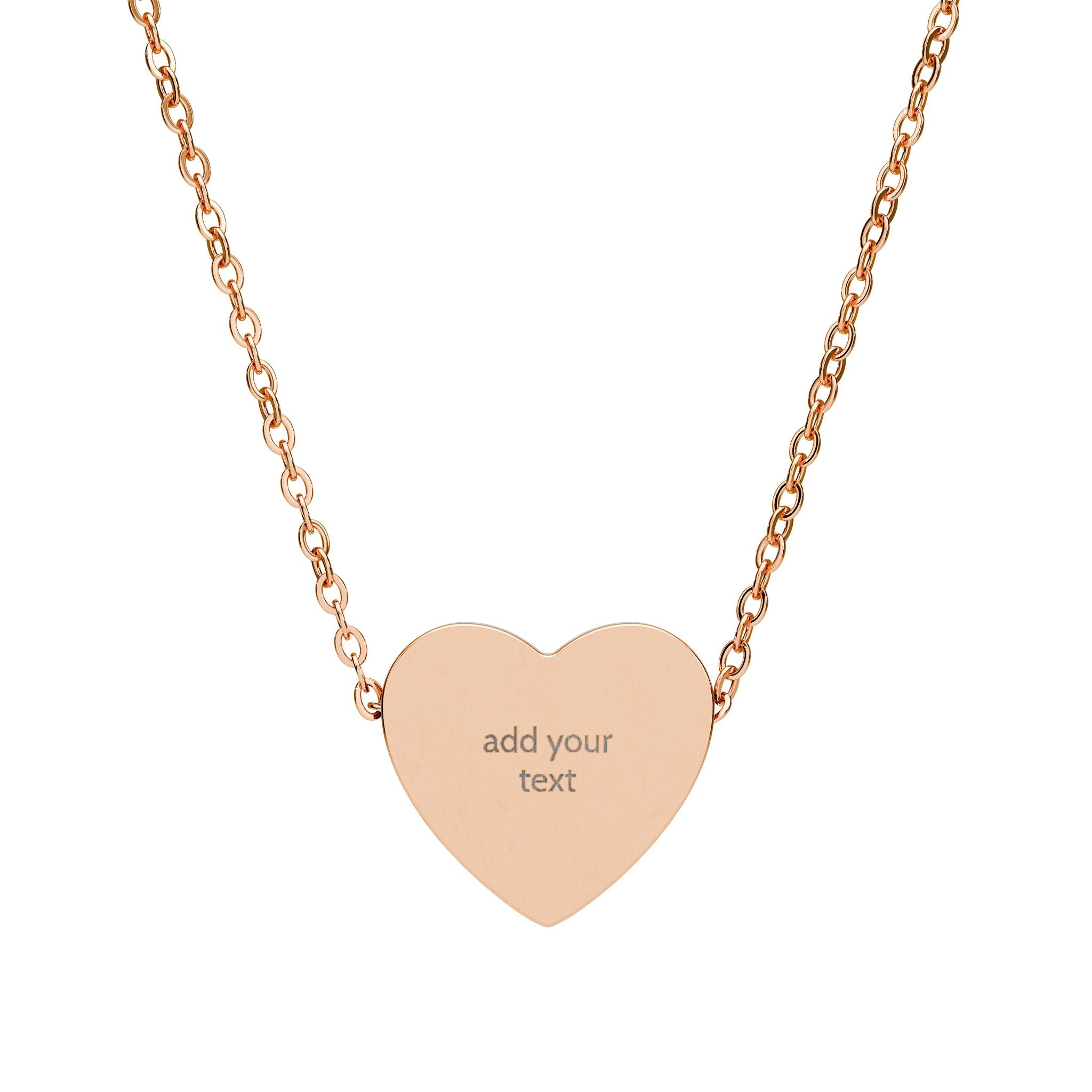 Engravable Heart Necklace — Personalized Initials & Name Pendant