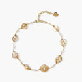 Golden Leaf Pearl Necklace