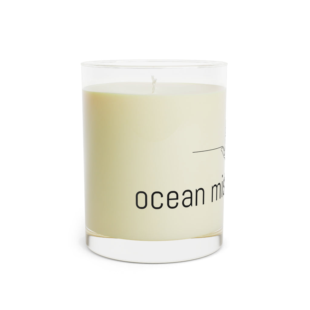 Scented Candle — 11oz Glass Candle. Ocean moss and mist scent
