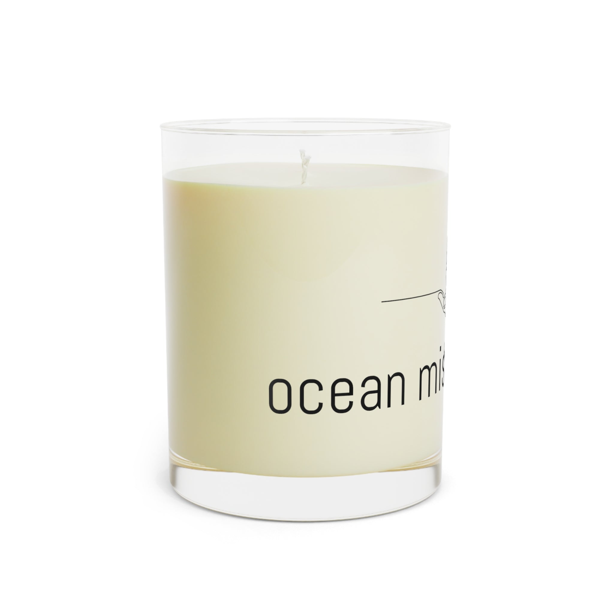 Scented Candle — 11oz Glass Candle. Ocean moss and mist scent