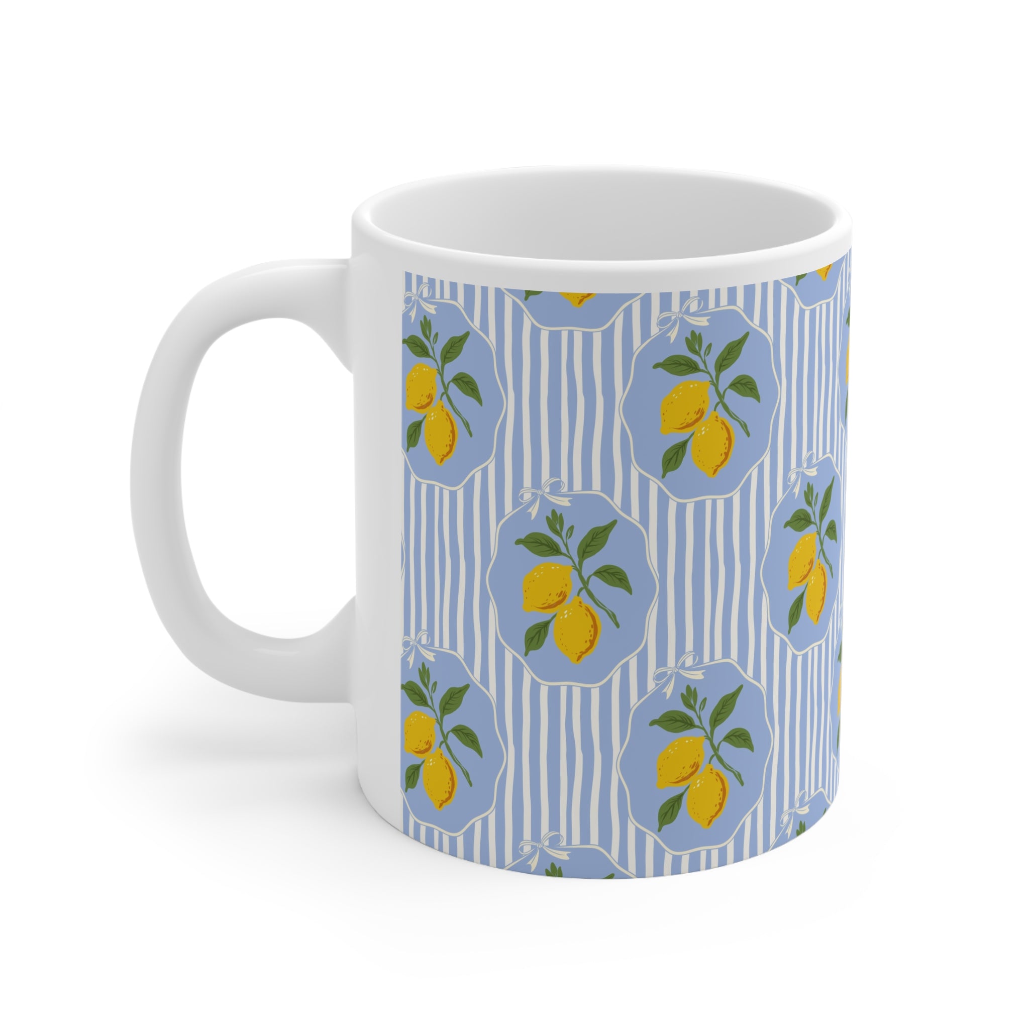 Lemon Pattern Ceramic Mug — 11oz