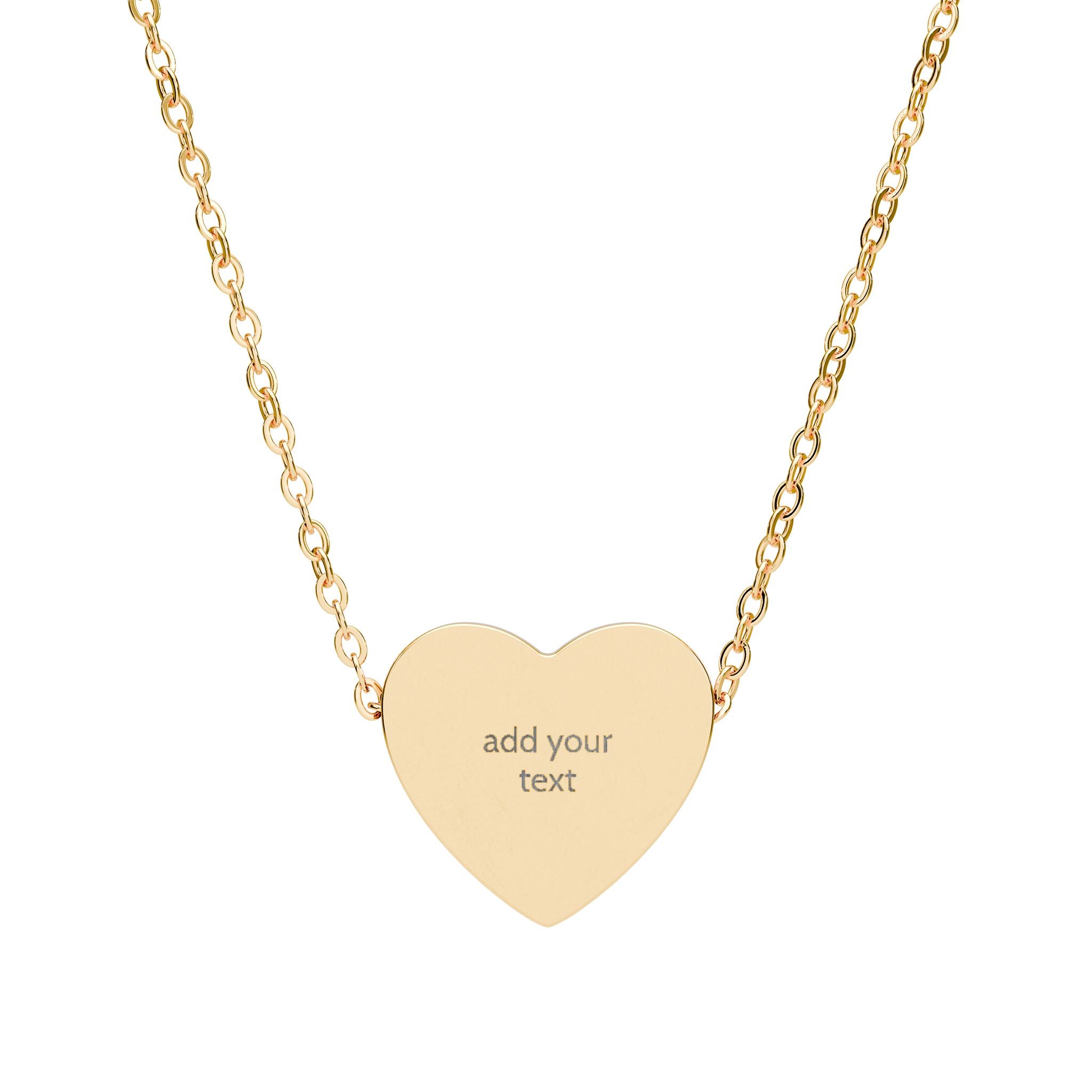 Engravable Heart Necklace — Personalized Initials & Name Pendant