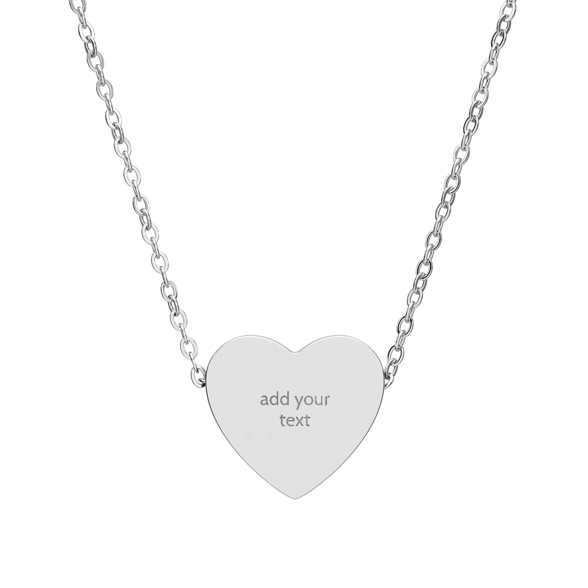Engravable Heart Necklace — Personalized Initials & Name Pendant