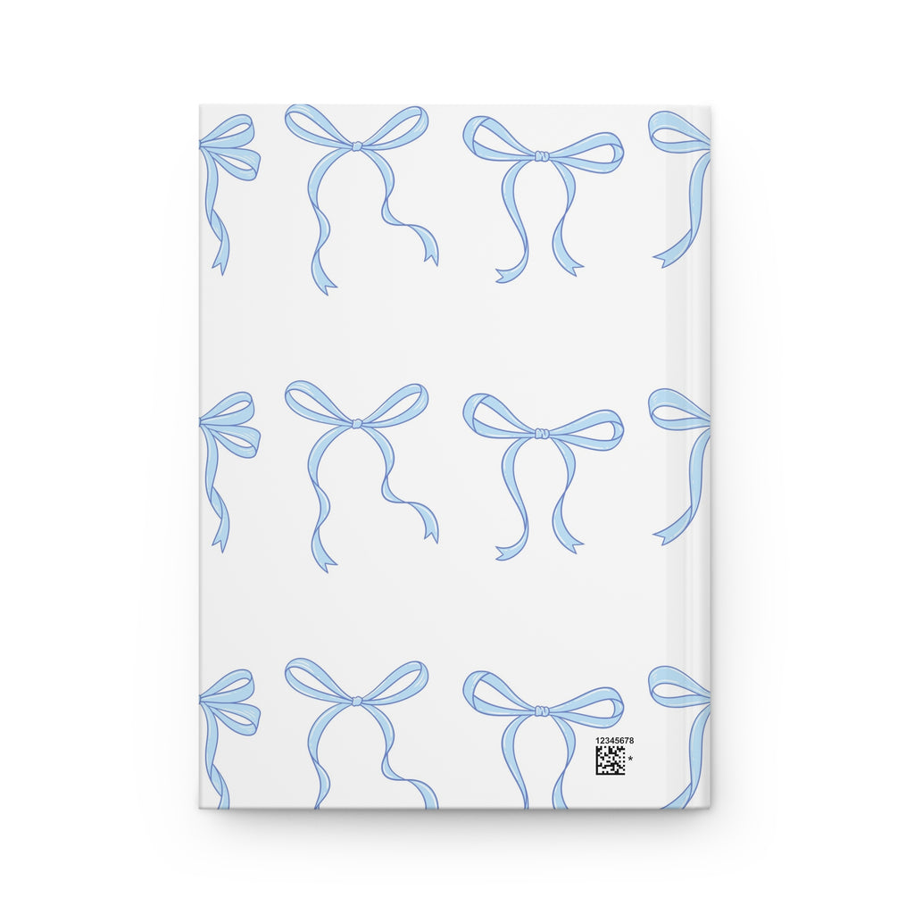 Blue Bow Hardcover Journal
