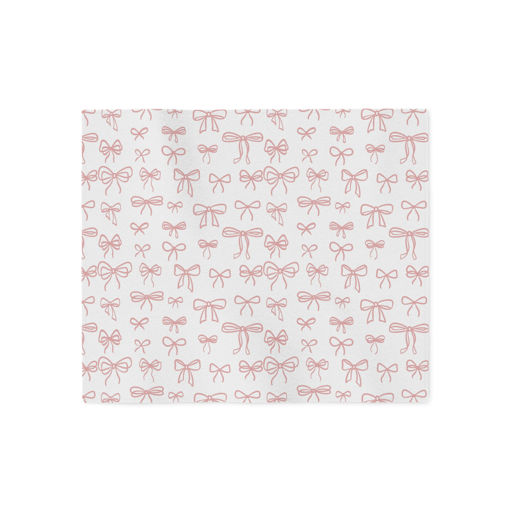 Pink Bow Sweatshirt Blanket