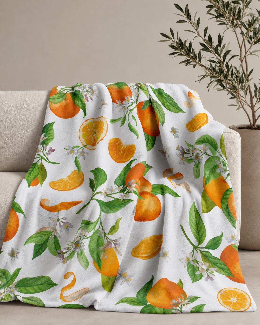 Orange Sweatshirt Blanket